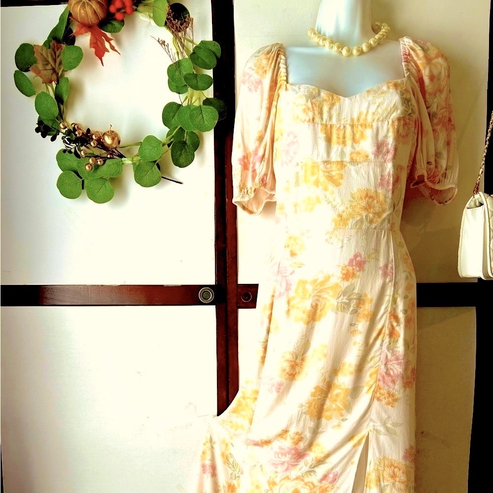 WAYF (Where are you from) Garden Roses, long dress